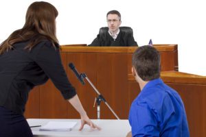 lawyer defending client to judge