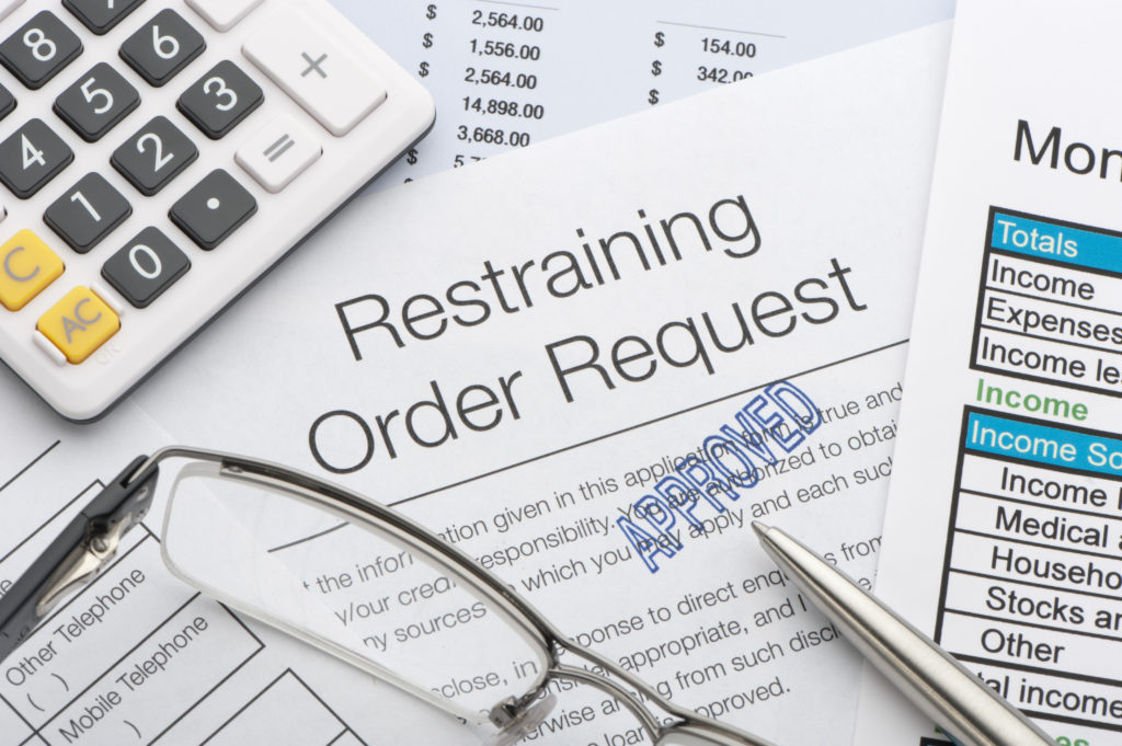 restraining order request paperwork