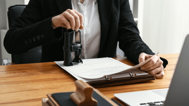 attorney notarizing documents