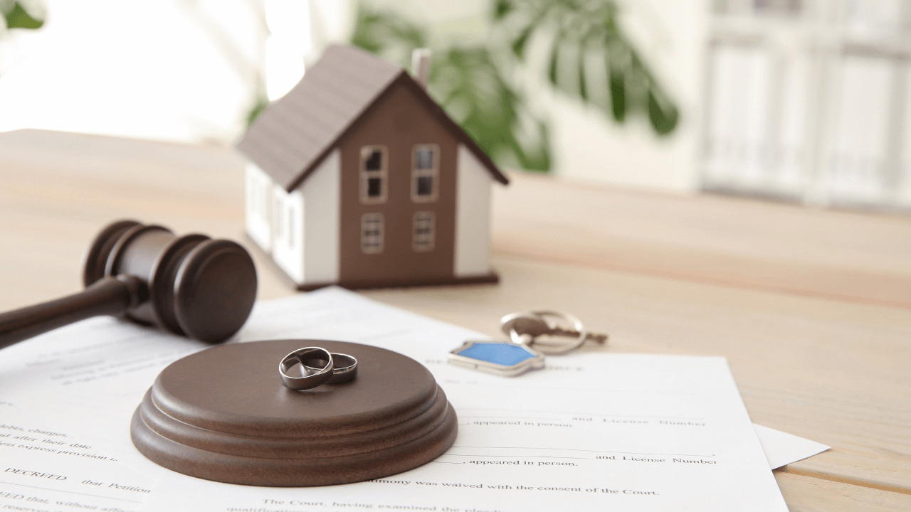 A property being divided during divorce
