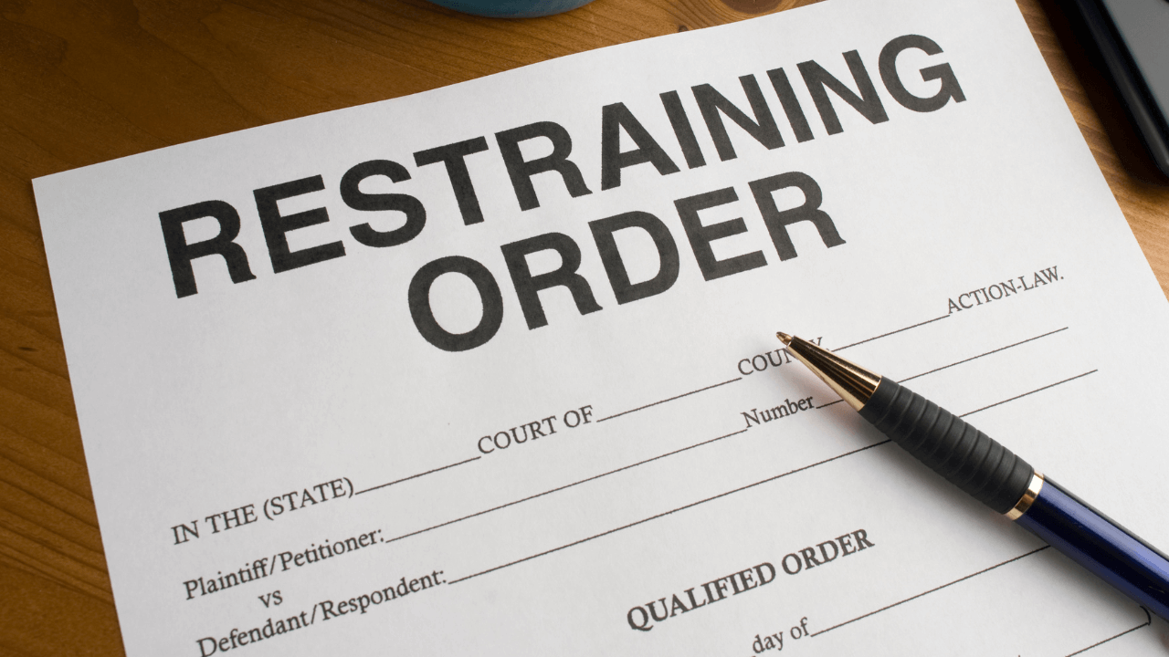 Restraining order document