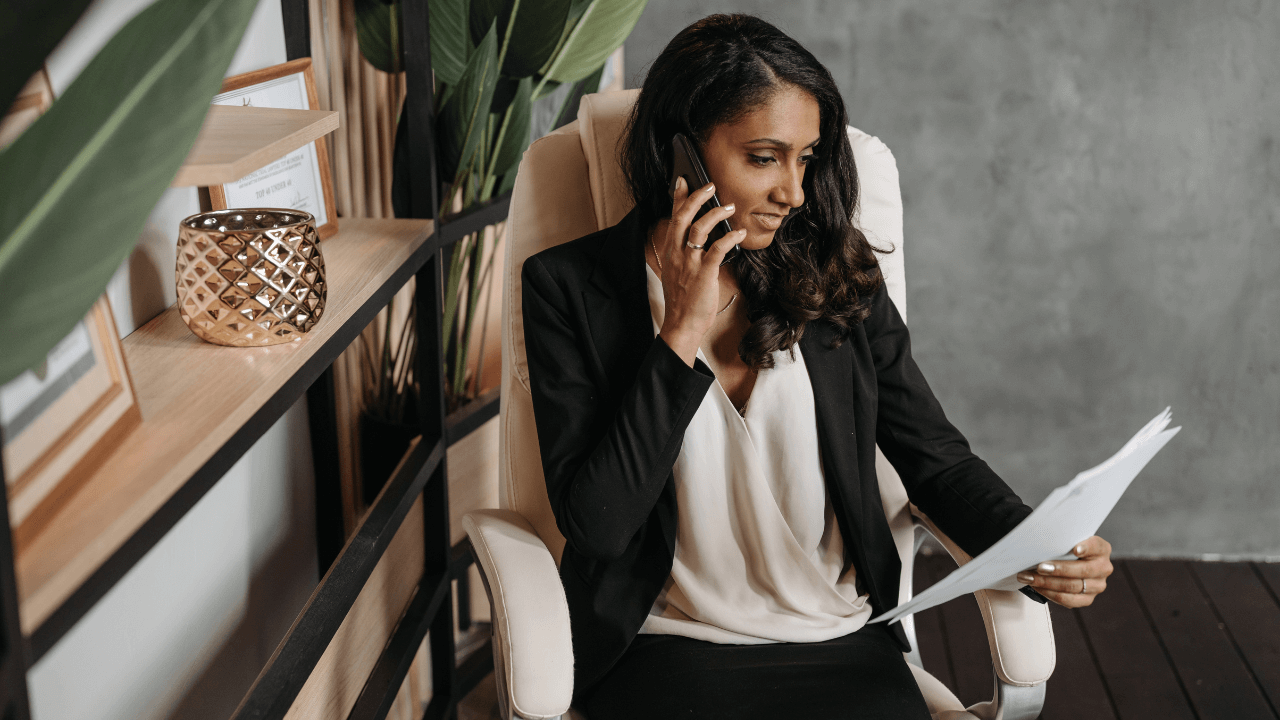 An attorney calling his client and discussing their case.