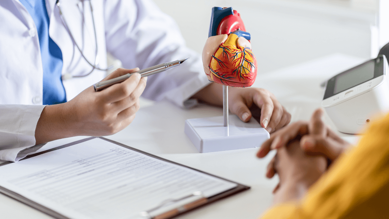 A person getting health checkup from a doctor.